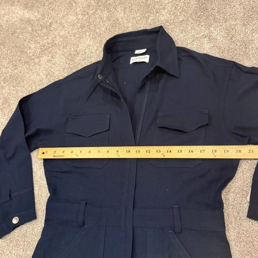 Rivet Utility Dynamo stretch organic cotton jumpsuit powerhouse navy blue NWOT - Picture 9 of 14
